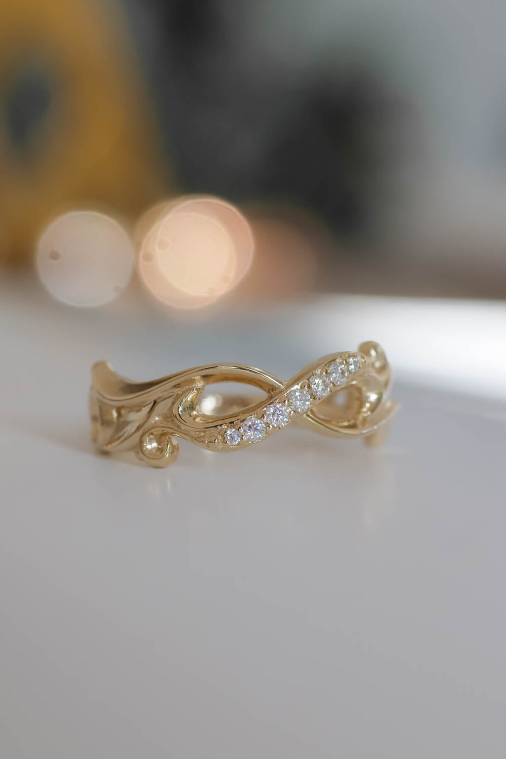Infinity Ring Yellow Gold R033N – Eye Jewelry Inc